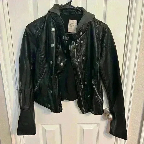 Free People New Dawn Faux-Leather Jacket Size XS - Picture 3 of 6